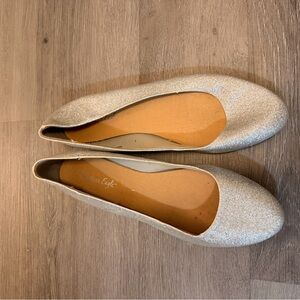 American Eagle Outfitters Shimmering Silver Flats